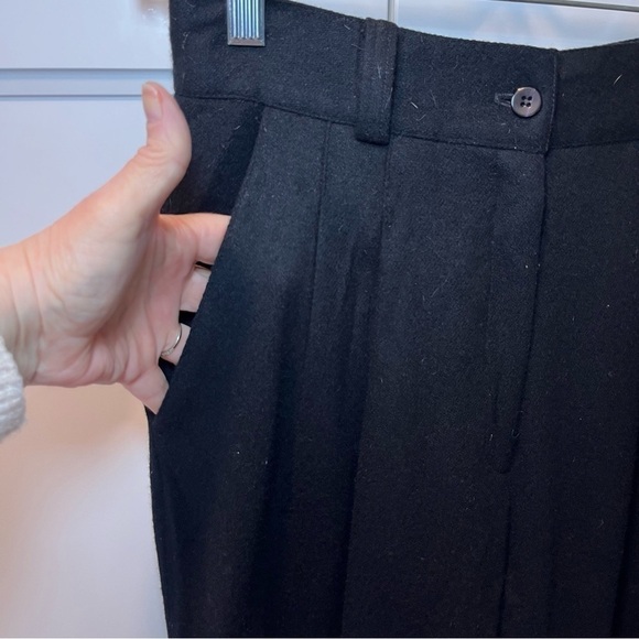 David Eliot New York Black Vintage Wool Trousers 8 - Picture 3 of 12